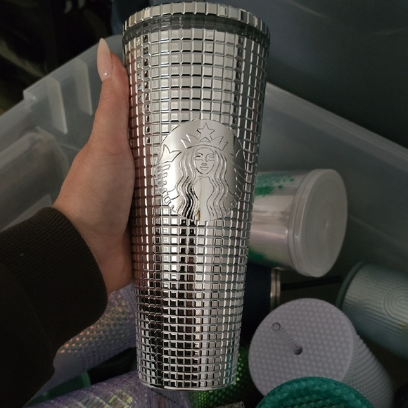 Starbucks Textured Tumblers in Green, Pink, and Silver - Picture 8 of 16